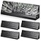 Landhoow 4 Pack 15 Inch Baseboard Register Vent Covers Modern Decorative Steel Vent Cover with Adjustable Airflow Lever Heavy Duty Black Floor Wall Register for Replacement Home Upgrade