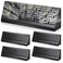 Landhoow 4 Pack 15 Inch Baseboard Register Vent Covers Modern Decorative Steel Vent Cover with Adjustable Airflow Lever Heavy Duty Black Floor Wall Register for Replacement Home Upgrade