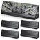 Landhoow 4 Pack 15 Inch Baseboard Register Vent Covers Modern Decorative Steel Vent Cover with Adjustable Airflow Lever Heavy Duty Black Floor Wall Register for Replacement Home Upgrade