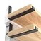 LEOPO 10 inch Shelf Brackets 6Pack 15 inch Thick Heavy Duty Industrial Bracket for DIY Floating Shelf Support Black Coated Wall Shelf Support 925 x 6 x 15