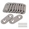 RDEXP 10pcs Stainless Steel Flat Corner Brace Brackets Mending Plates Repair Fixing Joining