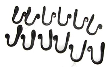 HAND Wrought Iron HooksNail HooksOne Dozen SmallHand Made1 inch