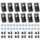 NVAXQF 12Pcs Black L Corner Brackets2020 Aluminum Extrusion Profile Angle Corner BracketsBoxPacked 12Pcs Corner Bracket24Pcs TSlot Nuts24Pcs Screw for 6mm TSlot Aluminum Profile Frame