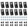 NVAXQF 12Pcs Black L Corner Brackets2020 Aluminum Extrusion Profile Angle Corner BracketsBoxPacked 12Pcs Corner Bracket24Pcs TSlot Nuts24Pcs Screw for 6mm TSlot Aluminum Profile Frame