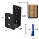 NACETURE 2 Pack Black Door Barricade Brackets Heavy Duty 2x4 U Bracket Door Brace Reinforcement Plates with Screws Wall Mount Security Bar Holder for Front Door Safety AntiRust Steel Easy Install