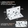 MOZCORN 20 Pcs Corner Brace for Wood Small Angle Brackets Versatile L Brackets with Reinforing RibsAntiRust and Reinforcing2MM Thickness236x126x126in