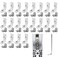 IXGNIJ 20Set 3030 Corner Bracket LShape Interior Inside Connector for 3030 Aluminum Extrusion AccessoriesSilver20 LES