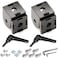 NVAXQF 2Sets Black Living Hinge with ScrewsZinc Alloy Flexible Pivot Joint Connectorfor 2020 Series Aluminum Extrusion Profile Black