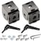 NVAXQF 2Sets Black Living Hinge with ScrewsZinc Alloy Flexible Pivot Joint Connectorfor 2020 Series Aluminum Extrusion Profile Black