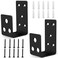 Catcan 2x4 Door Barricade Brackets Heavy Duty Door Barricade Security Bar U Bracket for Home Garage Barn Shed Garage Gate Security 2