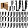 CYGIVC 2x8 Joist Hanger32 Pack 20 Gauge Q235B Steel Face Mount Joist HangersHurricane Ties for Rafters Black Powder Coating Rafter Ties Brackets