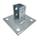 A.A 4 Hole Post Base Channel 6 Square for All 158 Strut Channel Side Orientation Heavy Duty ElectroGalvanized