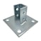 A.A 4 Hole Post Base Channel 6 Square for All 158 Strut Channel Side Orientation Heavy Duty ElectroGalvanized