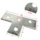 Anmas Home 4 Pack 4 Hole T Shaped Connector Flat Plate Fitting Bracket Fit for 1316 and 158 Rail Crossmember Mounted Taller Strut Channel Solar Panel Mounting