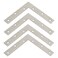 Alise L Flat BracketsCorner Bracket Corner Brace Mending Plate Repair 48x48 Stainless Steel Flat Braces for Wood Tables Chairs Sofas Beds Cabinets Doors and WindowsBrushed4Pcs