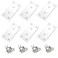 ANPTGHT 4Pcs Flat Mending Plates 4 x 2 Flat Straight Brace Bracket Heavy Duty 304 Stainless Steel Joining Plates for Shelves CabinetFurniture Corner Repair Fixing 100X50X2MM Black with Screws