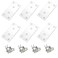 ANPTGHT 4Pcs Flat Mending Plates 4 x 2 Flat Straight Brace Bracket Heavy Duty 304 Stainless Steel Joining Plates for Shelves CabinetFurniture Corner Repair Fixing 100X50X2MM Black with Screws