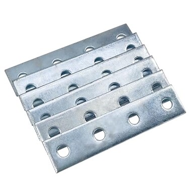 ASTAMOTOR 4 Hole Flat Plate Rectangular Connector Fitting Bracket Braces Fit for 12 Bolt in 158 Strut Channel 6 Pack