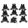 Befenybay 8PCS Black 3Way End Corner Bracket Connector with Screws for 6mm T Slot Aluminum Extrusion Profile 2020 Series 2020sBlack