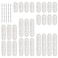 Bivethoi 20pcs Flat Straight Brace Bracket 4 Sizes Brace Plate Connector Assortment Kit Stainless Steel Mending Plates Metal Flat Bracket with Screws Heavy Duty Straight Brace for Wood Silver