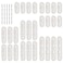 Bivethoi 20pcs Flat Straight Brace Bracket 4 Sizes Brace Plate Connector Assortment Kit Stainless Steel Mending Plates Metal Flat Bracket with Screws Heavy Duty Straight Brace for Wood Silver