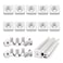 BLCCLOY 10Pcs 2020 Aluminum Extrusion T Slot End Cap Bracket 20 Series Extruded Hardware Cover with Screws for 2020 2040 T V Slot Silver Aluminum Profile Frame Fitting