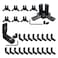 BLCCLOY 20Pcs 2020 Aluminum Extrusion Profiles Black L Interior Corner Bracket with Screws Hardware 8Pcs 20 Series 3Way Tri End Brackets for 2020 2040 V Slot Extruded Aluminum Accessories
