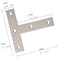 BTMB Stainless Steel Steel T Shape Flat Repair Mending Plate Joining Bracket BracePack of 10 80x80mm31x31