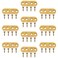 Dsjnf Iron Splicing Plate Connector Flat Straight Bracket with Hole Metal Plate 75MMx18MM Gold Connector Corner Code for Fixing Wooden Furniture 10pcs 295x 071x 006inch