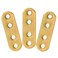 Dsjnf Iron Splicing Plate Connector Flat Straight Bracket with Hole Metal Plate 75MMx18MM Gold Connector Corner Code for Fixing Wooden Furniture 10pcs 295x 071x 006inch