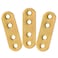 Dsjnf Iron Splicing Plate Connector Flat Straight Bracket with Hole Metal Plate 75MMx18MM Gold Connector Corner Code for Fixing Wooden Furniture 10pcs 295x 071x 006inch