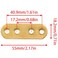 Dsjnf Iron Splicing Plate Connector Flat Straight Bracket with Hole Metal Plate 75MMx18MM Gold Connector Corner Code for Fixing Wooden Furniture 10pcs 295x 071x 006inch