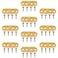 Dsjnf Iron Splicing Plate Connector Flat Straight Bracket with Hole Metal Plate 75MMx18MM Gold Connector Corner Code for Fixing Wooden Furniture 10pcs 295x 071x 006inch