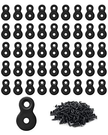 SeptCity Figure 8 Fastener Heavy Duty Table Top Fasteners Desktop Clips Tabletop Connector Bracket Black 20 40