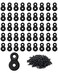 SeptCity Figure 8 Fastener Heavy Duty Table Top Fasteners Desktop Clips Tabletop Connector Bracket Black 20 40