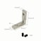 FOCMKEAS 10Pcs Interior Joint Brackets 90 Degree T Slot LShape Corner Brackets Internal Angle Connectors for European Standard 3030 Series 8mm T Slot Aluminum Extrusion Profile Zinc Alloy