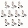 FOCMKEAS 10Pcs Interior Joint Brackets 90 Degree T Slot LShape Corner Brackets Internal Angle Connectors for European Standard 3030 Series 8mm T Slot Aluminum Extrusion Profile Zinc Alloy