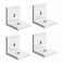 FOCMKEAS 4Pcs Inside Corner Bracket Gusset2 Hole Aluminum L Bracket Connector for 4040mm Aluminum Extrusion Profile 40x40 with Slot 8mm Sliver Tone