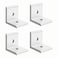 FOCMKEAS 4Pcs Inside Corner Bracket Gusset2 Hole Aluminum L Bracket Connector for 4040mm Aluminum Extrusion Profile 40x40 with Slot 8mm Sliver Tone