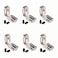 FOCMKEAS 6Pcs Interior Joint Brackets 90 Degree T Slot LShape Corner Brackets Internal Angle Connectors for European Standard 4040 Series 8mm T Slot Aluminum Extrusion Profile Zinc Alloy