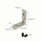 FOCMKEAS 6Pcs Interior Joint Brackets 90 Degree T Slot LShape Corner Brackets Internal Angle Connectors for European Standard 4040 Series 8mm T Slot Aluminum Extrusion Profile Zinc Alloy