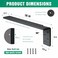 Hardow Free Hanging Side Wall Floating Shelf Bracket 3 Pack 16 Inch Heavy Duty Countertop Support Bracket for Breakfast Bars Cabinet Granite Countertops with No Knee Wall or Pony Wall