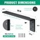 Hardow Free Hanging Side Wall Floating Shelf Bracket 3 Pack 16 Inch Heavy Duty Countertop Support Bracket for Breakfast Bars Cabinet Granite Countertops with No Knee Wall or Pony Wall
