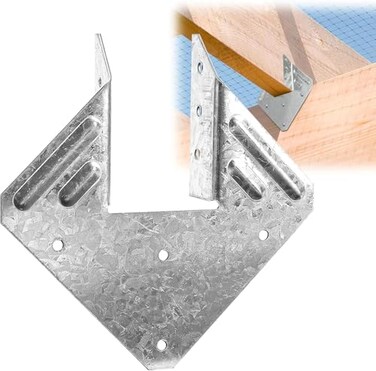 Garaook 40 Pack 16Gauge Hurricane Ties for Rafter Heavy Duty Hurricane Straps Robust Hot Dip Galvanized Rafter Ties Brackets Joist Hangers for 2X Deck Joists