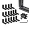 Iverntech 16Pcs Black 2020 Series LShape Interior Inside Corner Connector Joint Bracket with Screws Wrench for 20x20 Series Aluminum Extrusion Profile 6mm Slot