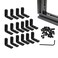 Iverntech 16Pcs Black 2020 Series LShape Interior Inside Corner Connector Joint Bracket with Screws Wrench for 20x20 Series Aluminum Extrusion Profile 6mm Slot