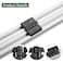 JiGiU 4PCS Zinc Alloy Hinge M4 2020 Aluminum Profile Extrusion Hinges for 2020 6mm Aluminum Profile Flexible Folding Hinge with Groove Stone Screws for DIY 3D Printer FrameBlack