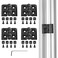 JiGiU 4PCS Zinc Alloy Hinge M4 2020 Aluminum Profile Extrusion Hinges for 2020 6mm Aluminum Profile Flexible Folding Hinge with Groove Stone Screws for DIY 3D Printer FrameBlack