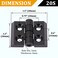 KOOTANS 4 Sets Alloy Hinges for 2020 Series 6mm TSlot Aluminum Extrusion Profile 3D Printer Frame