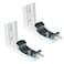 Cutelec L Bracket 4pcs 376mm Length White Color for Vertical Blinds with Headrail Width 11238mm Outside Mounting Bracket Clips